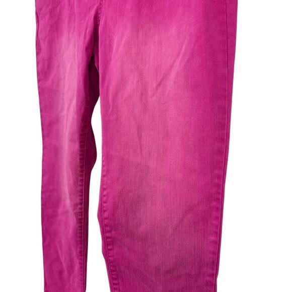 Soft Surroundings Ultimate Denim Pull On Pink Stretch Jeans Distressed Petite L - Picture 9 of 16